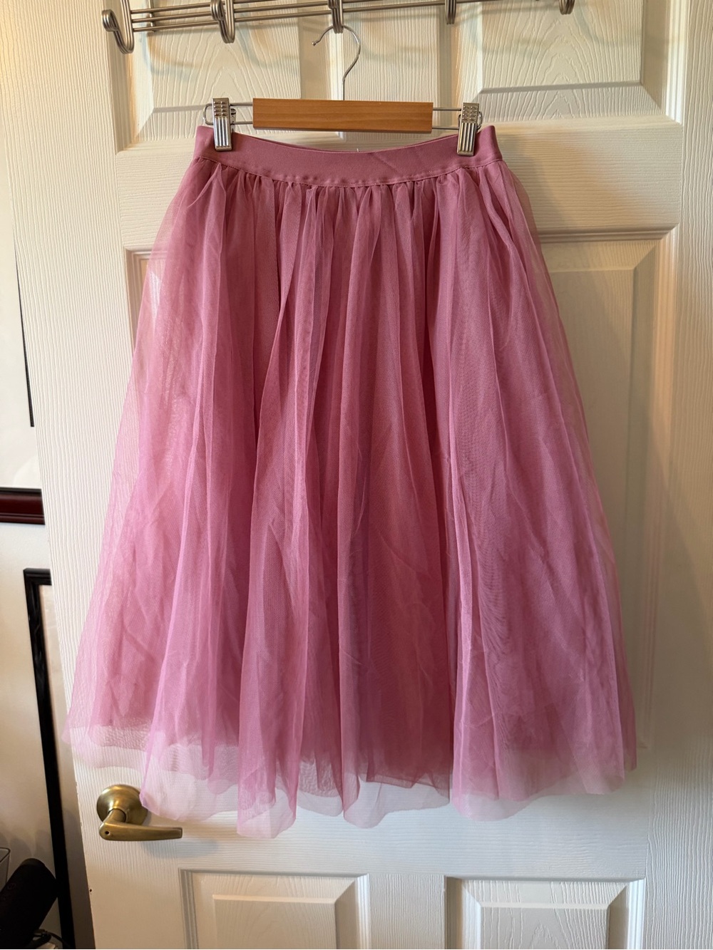 Haute Monde Pink Tulle Midi Skirt